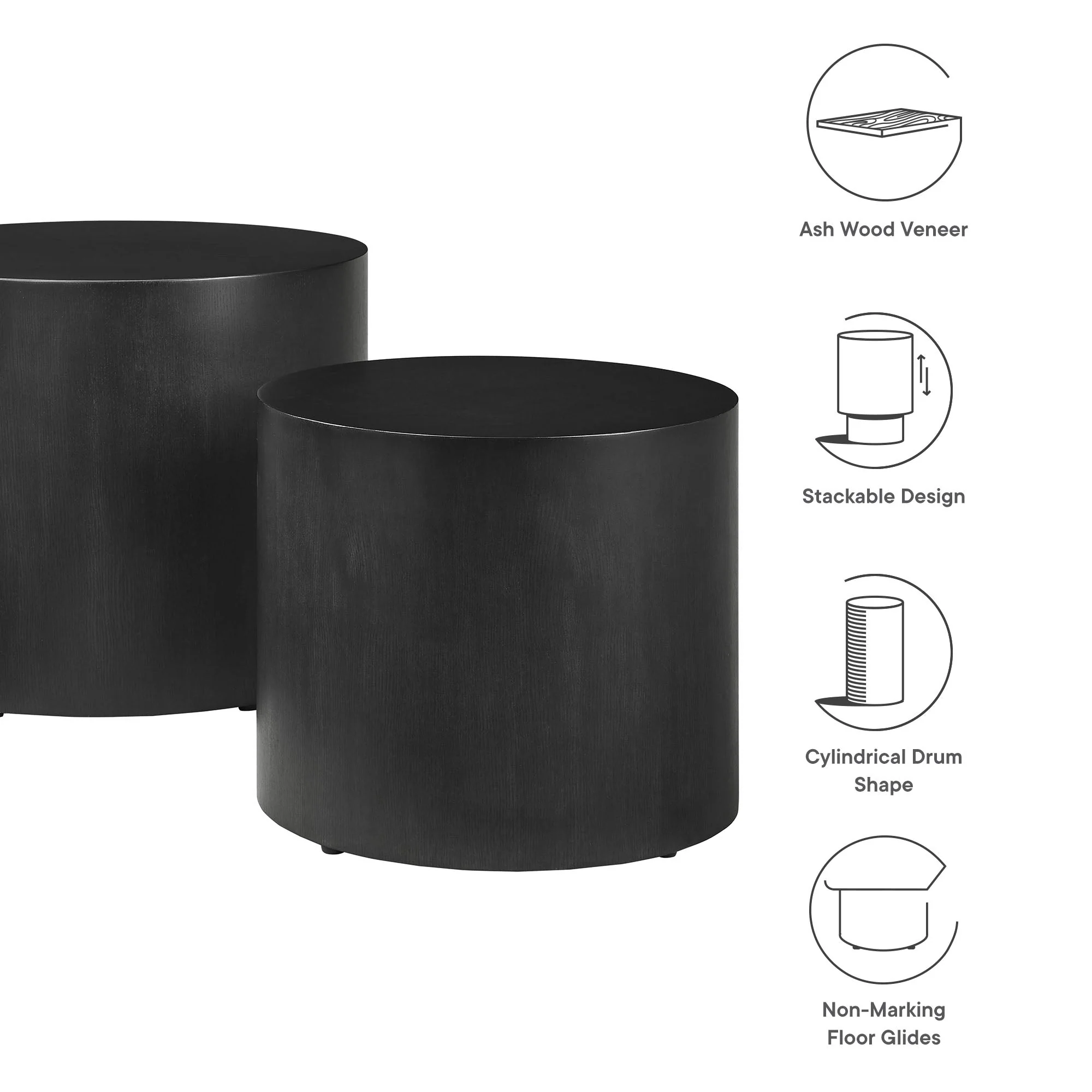Amani Round Nesting Coffee Tables Set of 2 - Image 20
