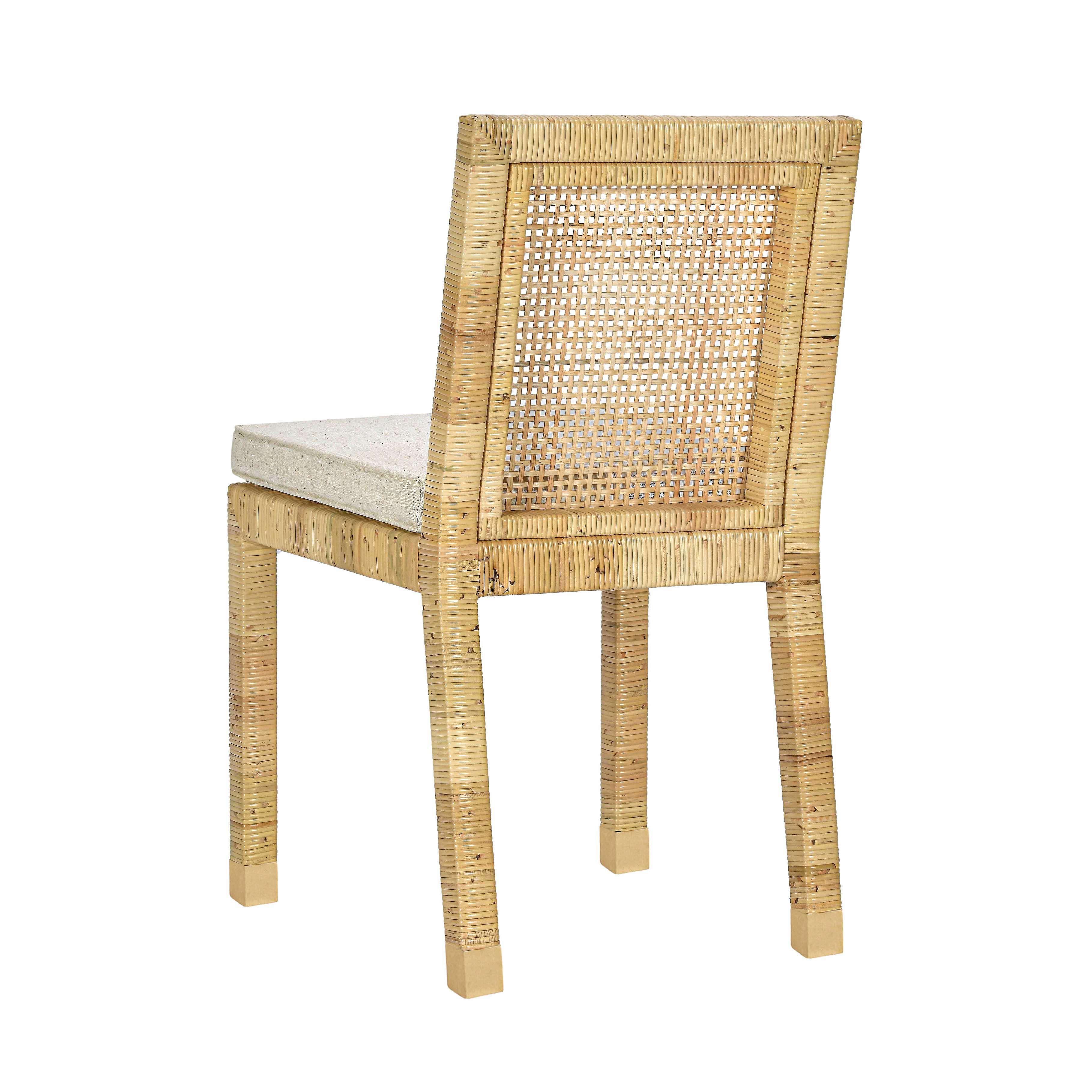 Amara Cream Contract-Grade Linen Dining Chair - Image 4