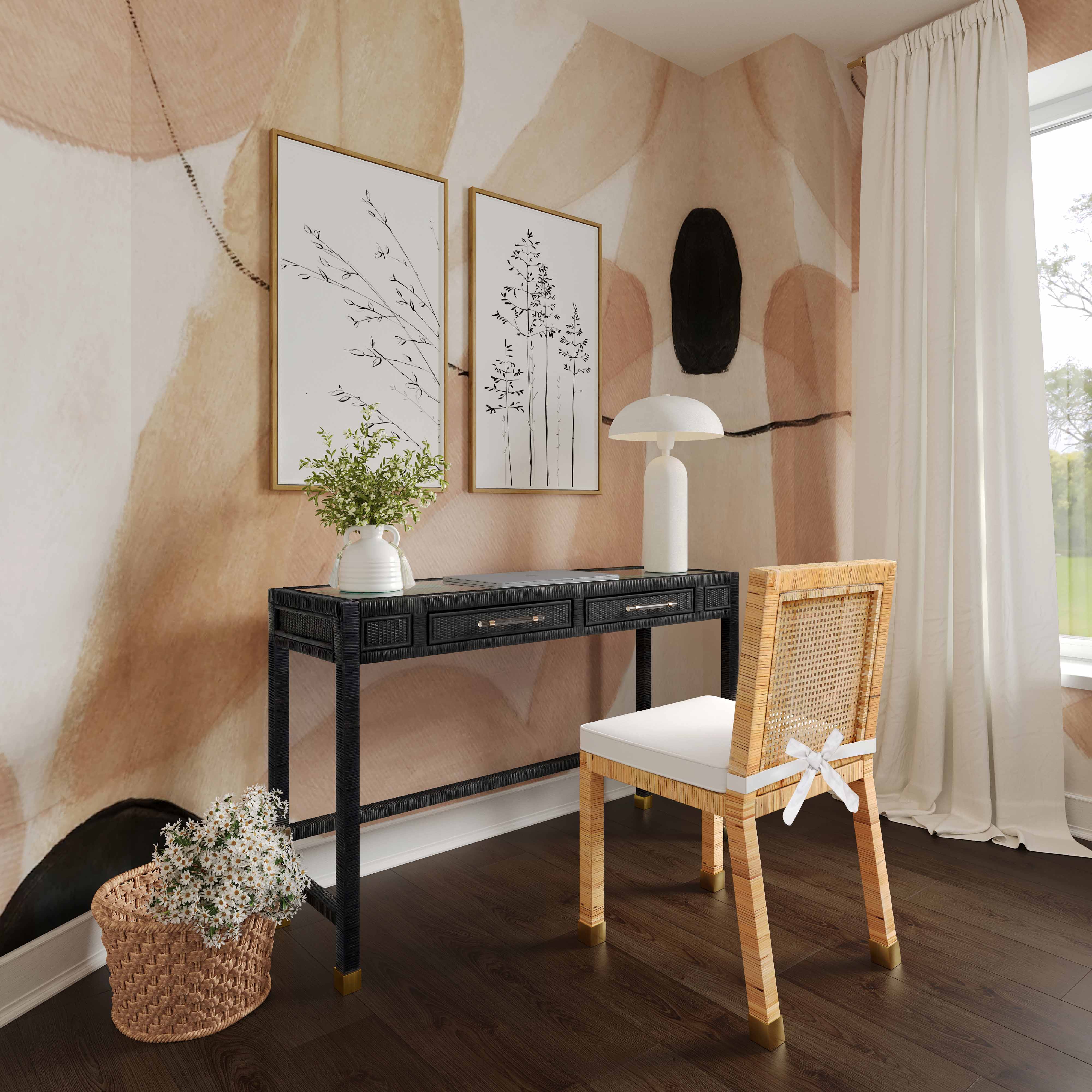 Amara 47" Woven Rattan Desk - Image 9