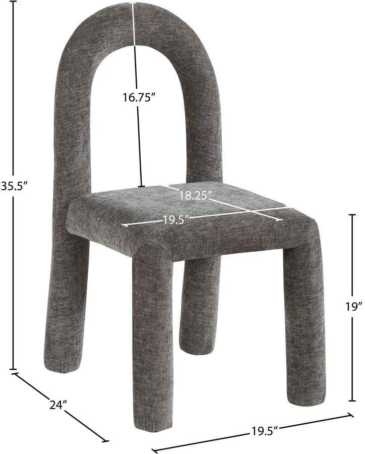 Amari Chenille Fabric Upholstered Dining Chair - Image 19