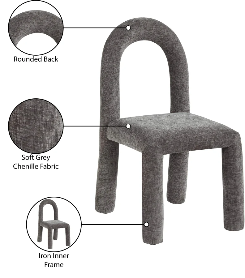 Amari Chenille Fabric Upholstered Dining Chair - Image 20