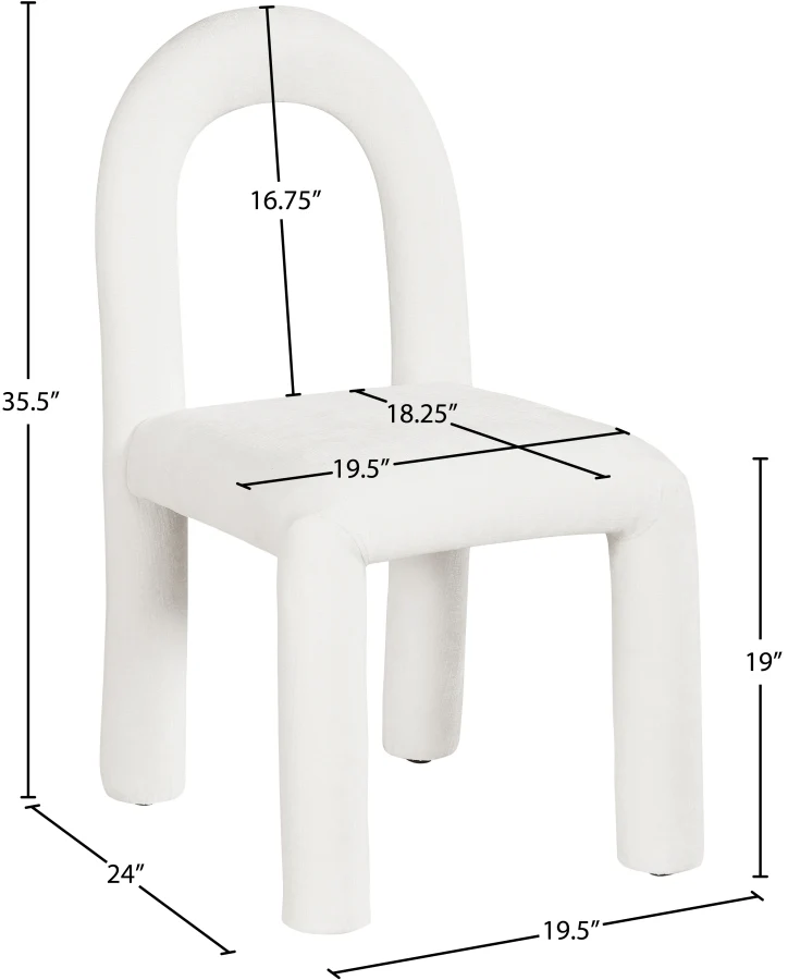 Amari Chenille Fabric Upholstered Dining Chair - Image 29