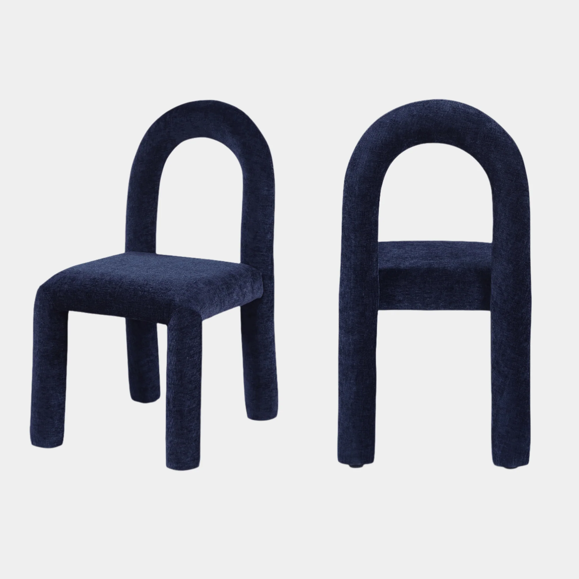 Amari Chenille Fabric Upholstered Dining Chair - Image 31