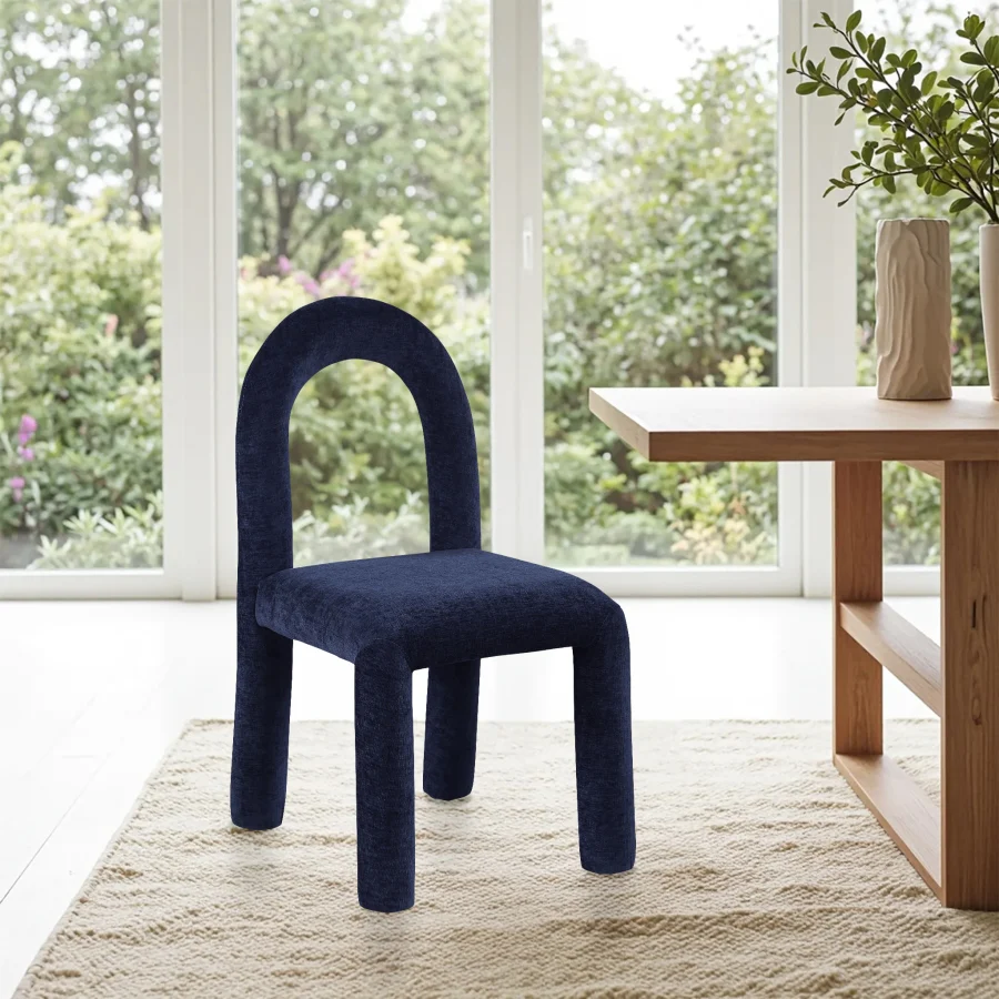 Amari Chenille Fabric Upholstered Dining Chair - Image 33