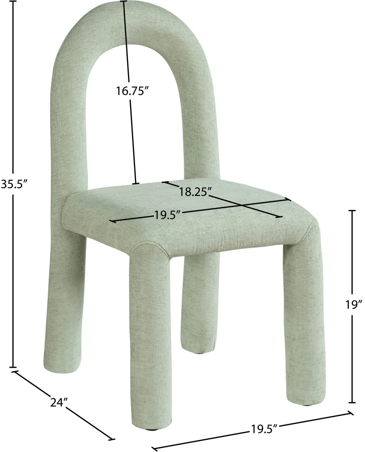 Amari Chenille Fabric Upholstered Dining Chair - Image 49