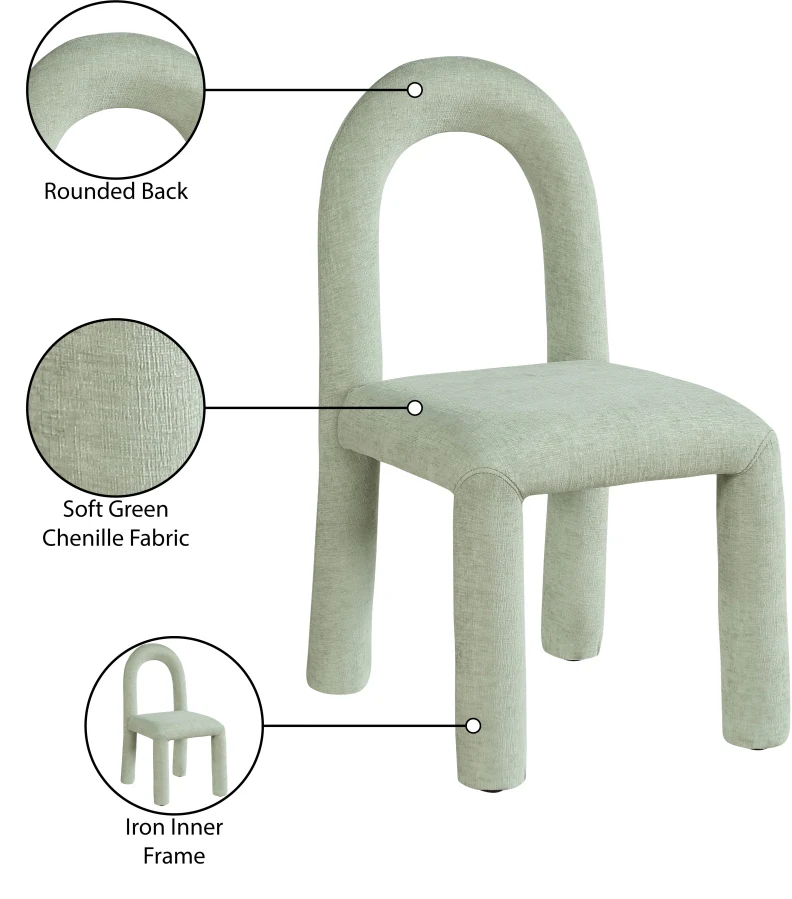 Amari Chenille Fabric Upholstered Dining Chair - Image 50