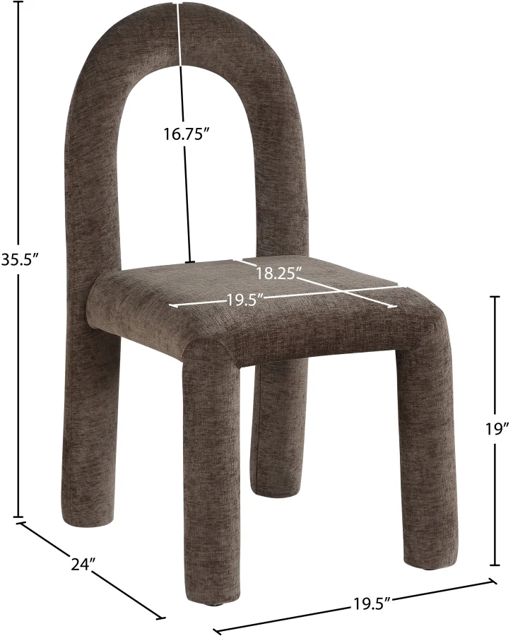 Amari Chenille Fabric Upholstered Dining Chair - Image 59