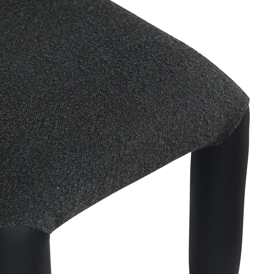 Amari Vegan Leather And Boucle Fabric Upholstered Dining Chair - Image 8