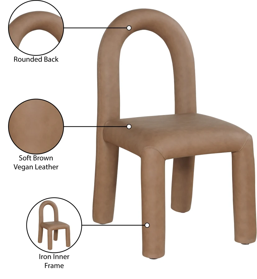 Amari Vegan Leather Upholstered Dining Chair - Image 40