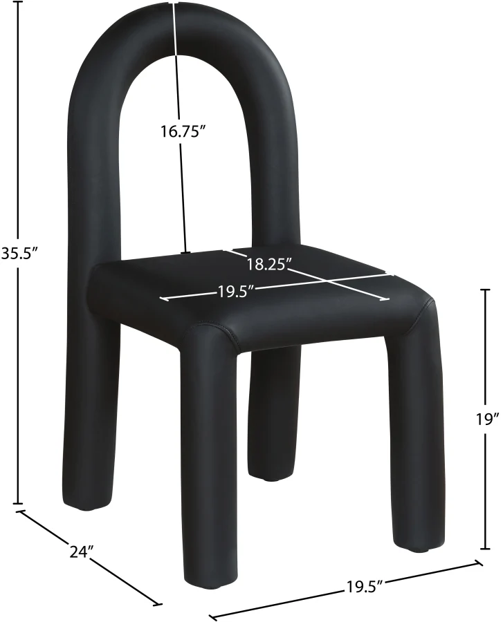 Amari Vegan Leather Upholstered Dining Chair - Image 9