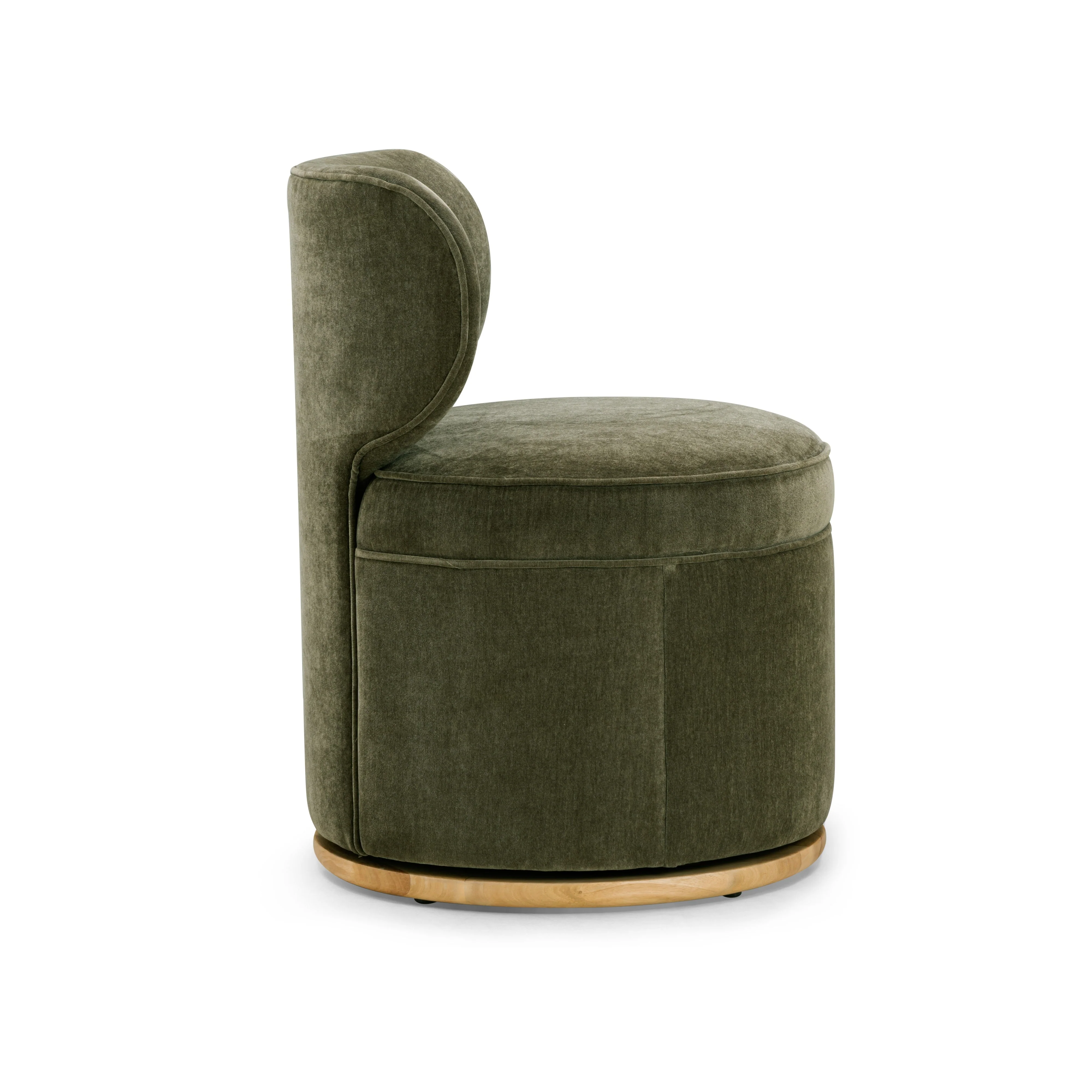 Amaya Green Upcycled Contract-Grade Chenille Swivel Desk Chair - Image 5