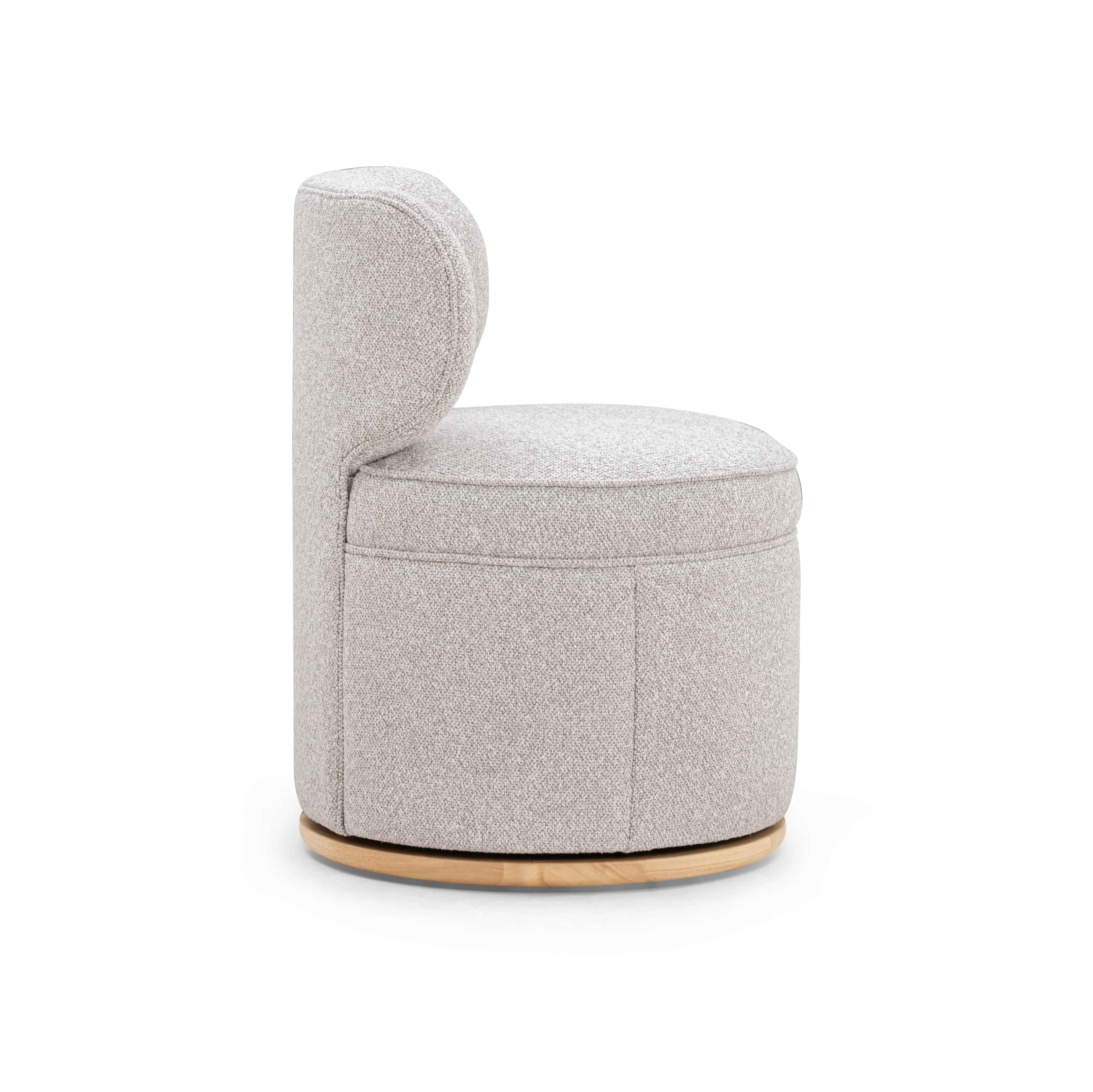 Amaya Grey Textured Performance Fabric Swivel Desk Chair - Image 5