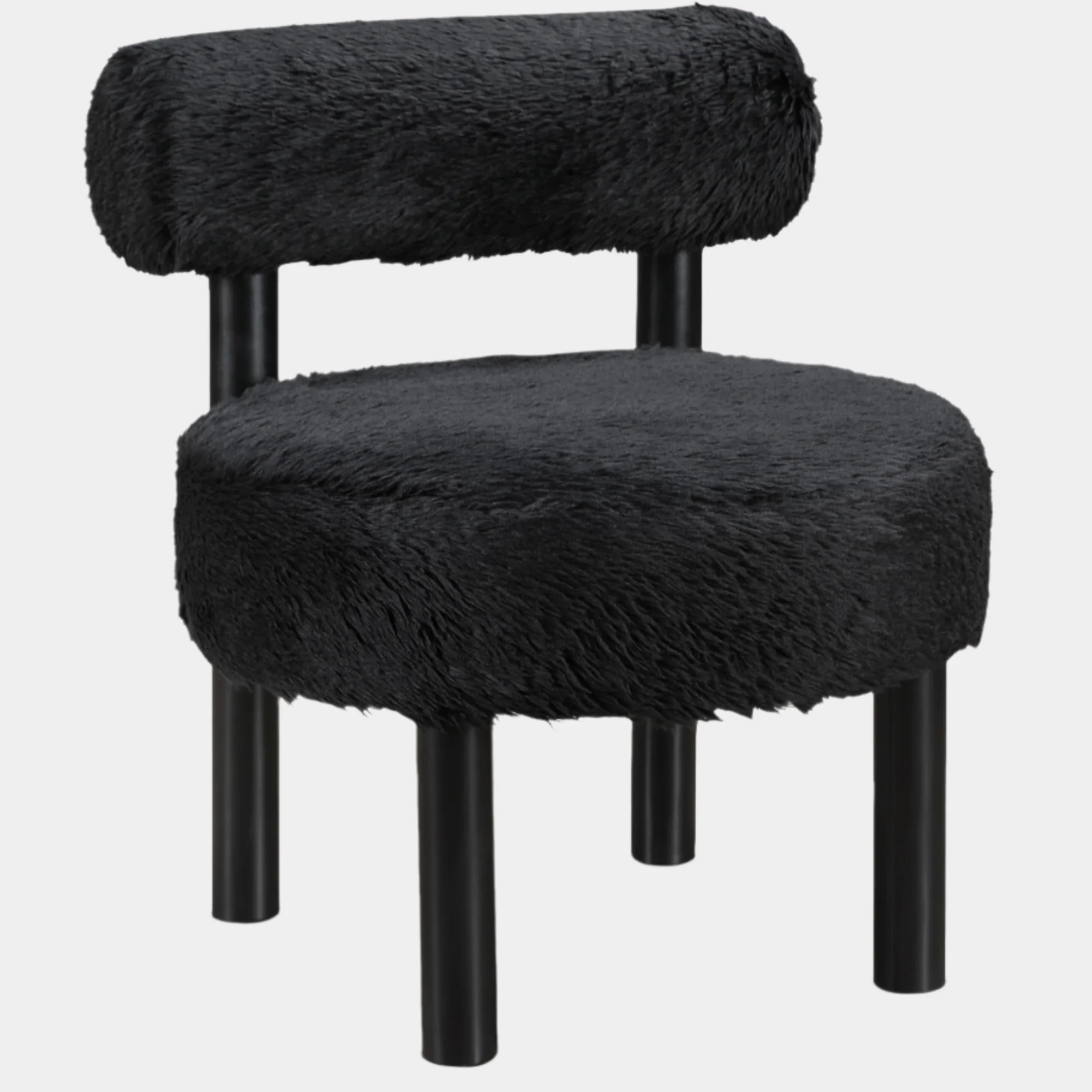Ambre Vegan Shearling Fabric Upholstered Accent Chair