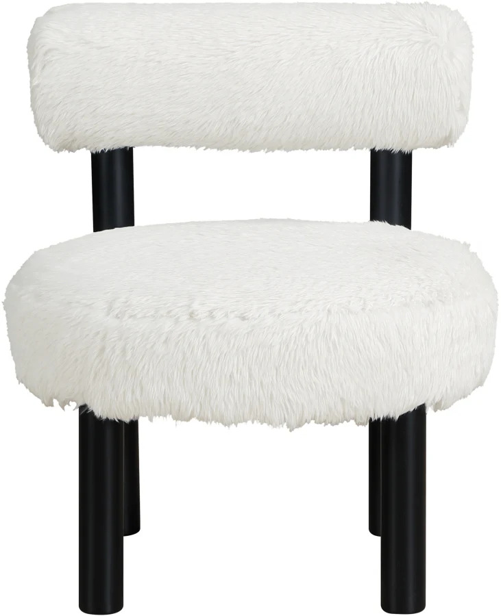 Ambre Vegan Shearling Fabric Upholstered Accent Chair - Image 13