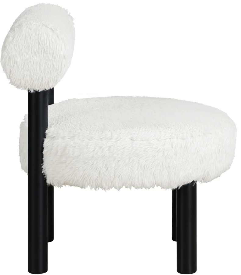 Ambre Vegan Shearling Fabric Upholstered Accent Chair - Image 14