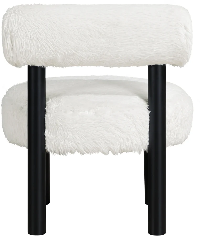 Ambre Vegan Shearling Fabric Upholstered Accent Chair - Image 15