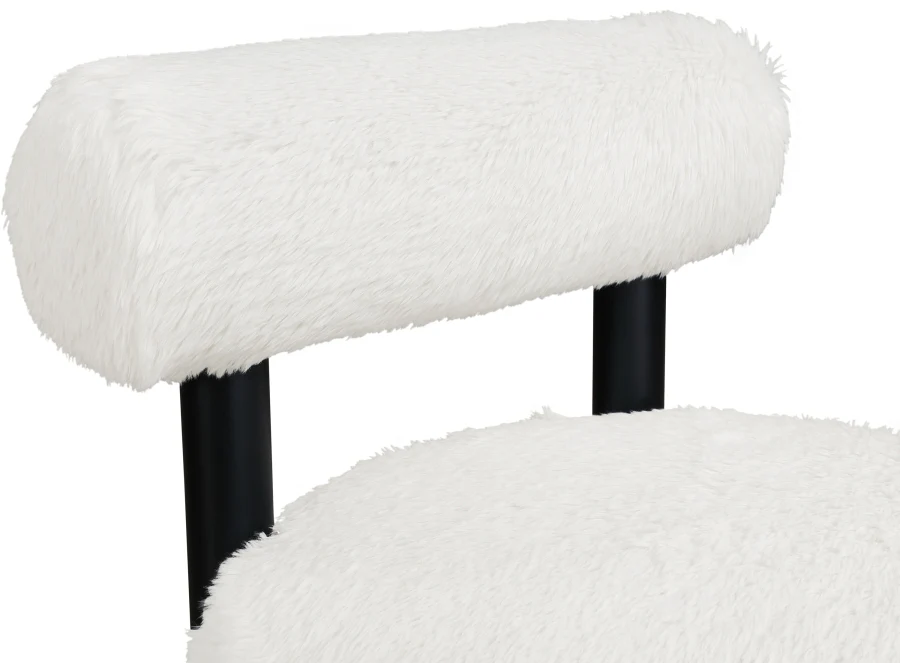 Ambre Vegan Shearling Fabric Upholstered Accent Chair - Image 16