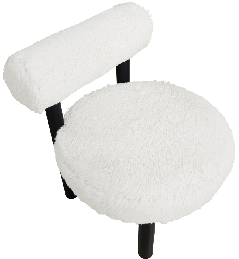 Ambre Vegan Shearling Fabric Upholstered Accent Chair - Image 17