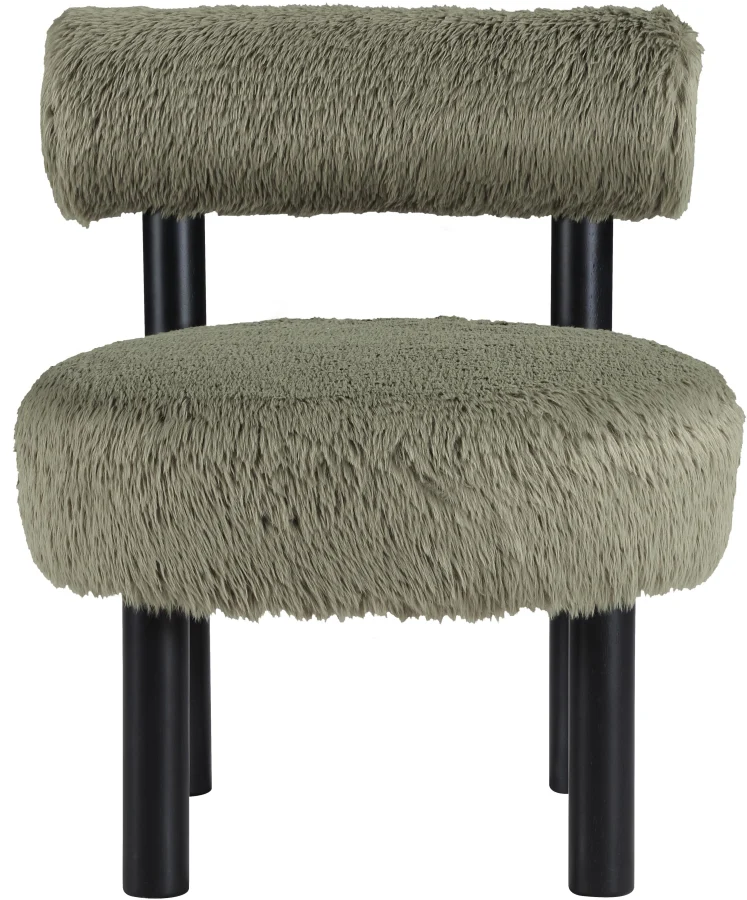Ambre Vegan Shearling Fabric Upholstered Accent Chair - Image 22