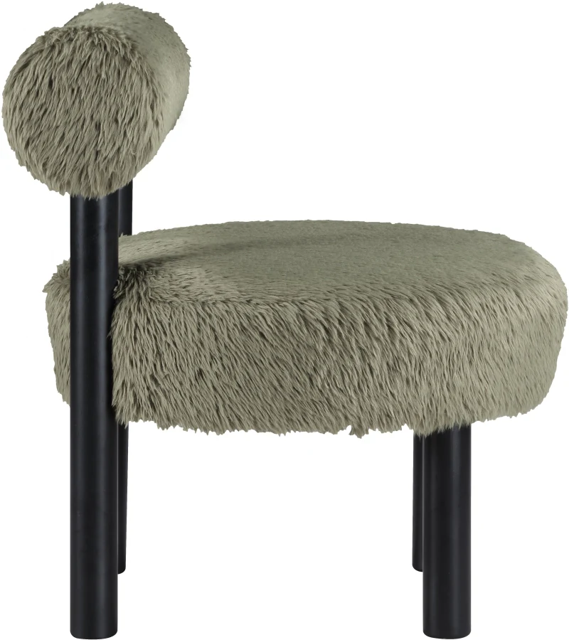 Ambre Vegan Shearling Fabric Upholstered Accent Chair - Image 23