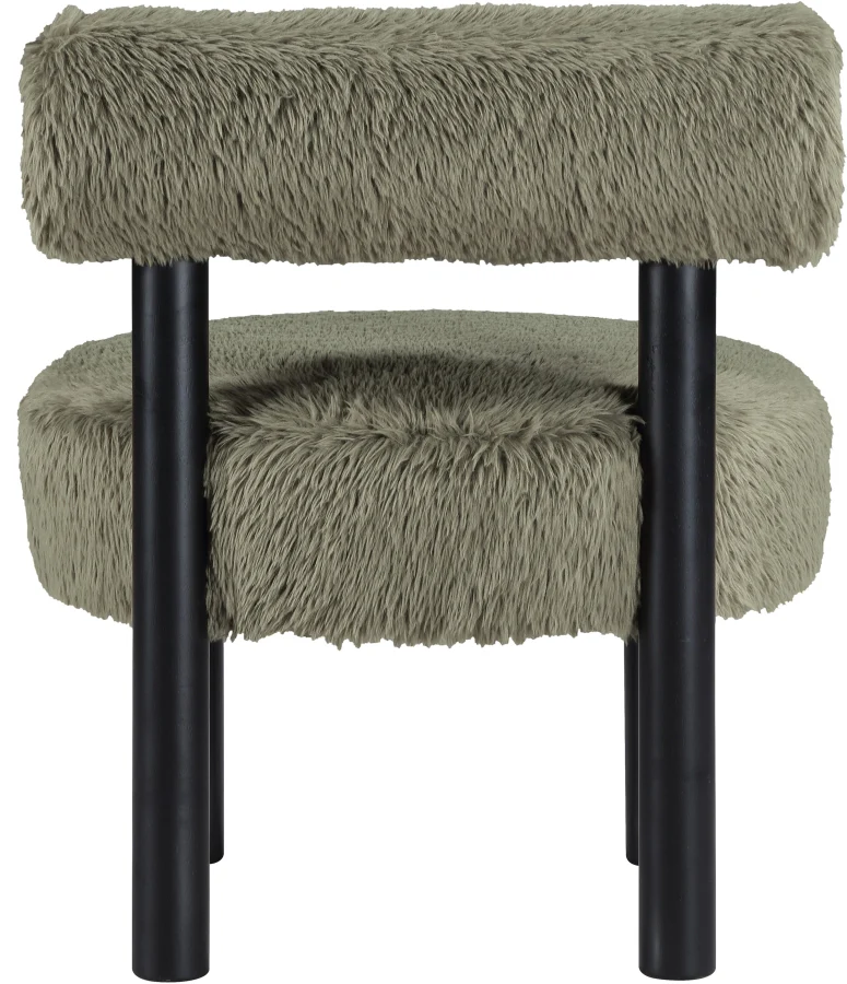 Ambre Vegan Shearling Fabric Upholstered Accent Chair - Image 24