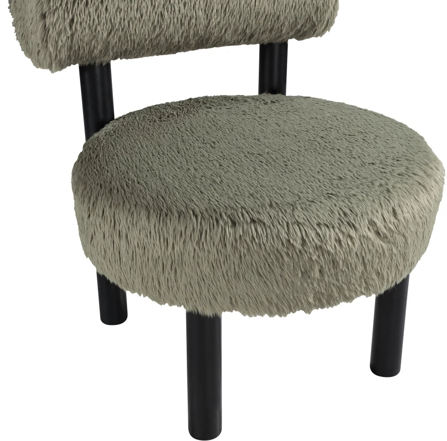 Ambre Vegan Shearling Fabric Upholstered Accent Chair - Image 26