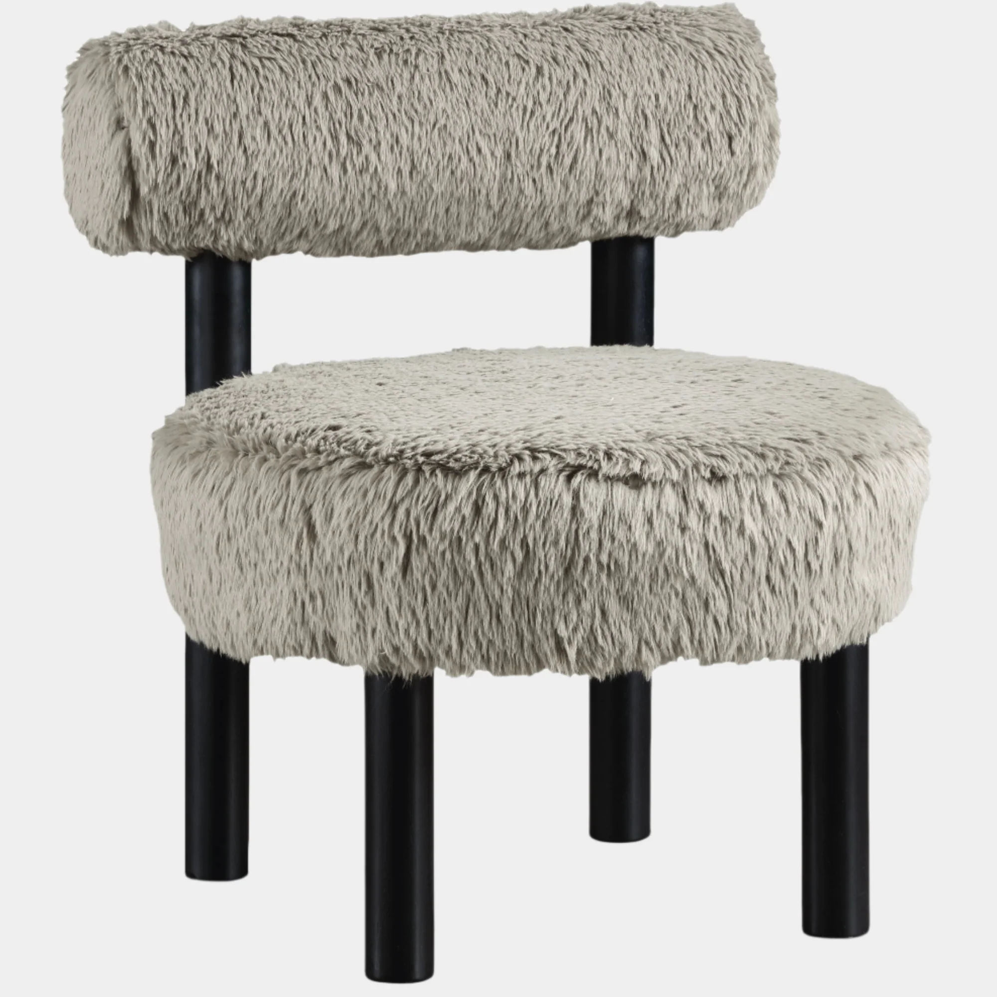 Ambre Vegan Shearling Fabric Upholstered Accent Chair - Image 29