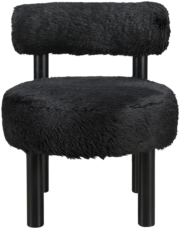 Ambre Vegan Shearling Fabric Upholstered Accent Chair - Image 3