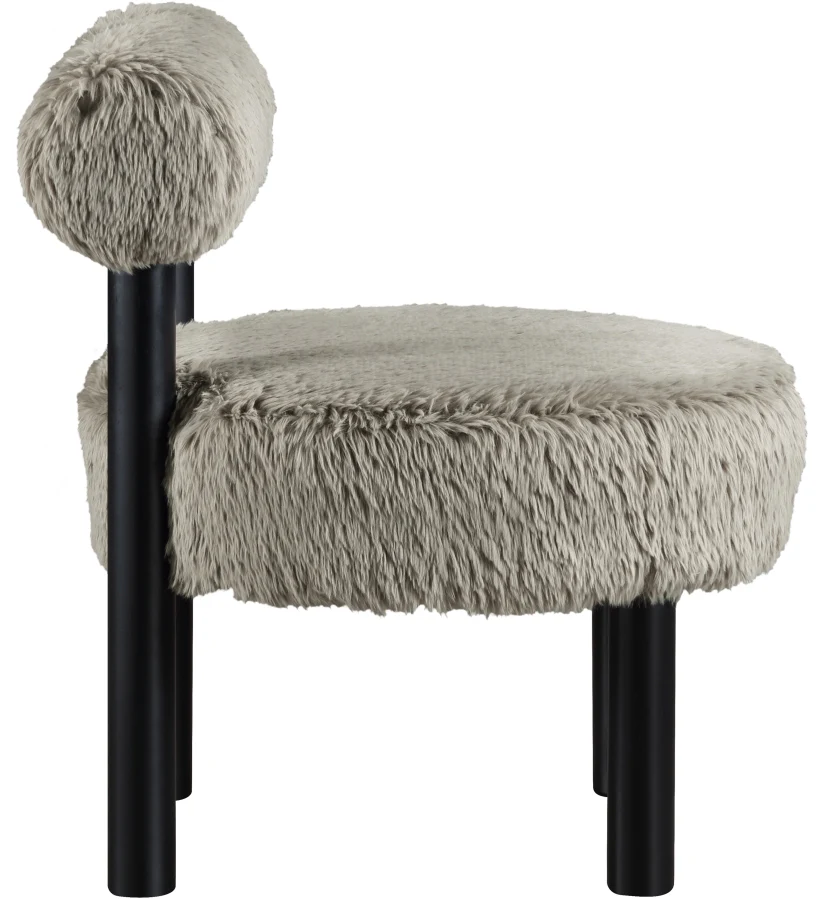Ambre Vegan Shearling Fabric Upholstered Accent Chair - Image 32
