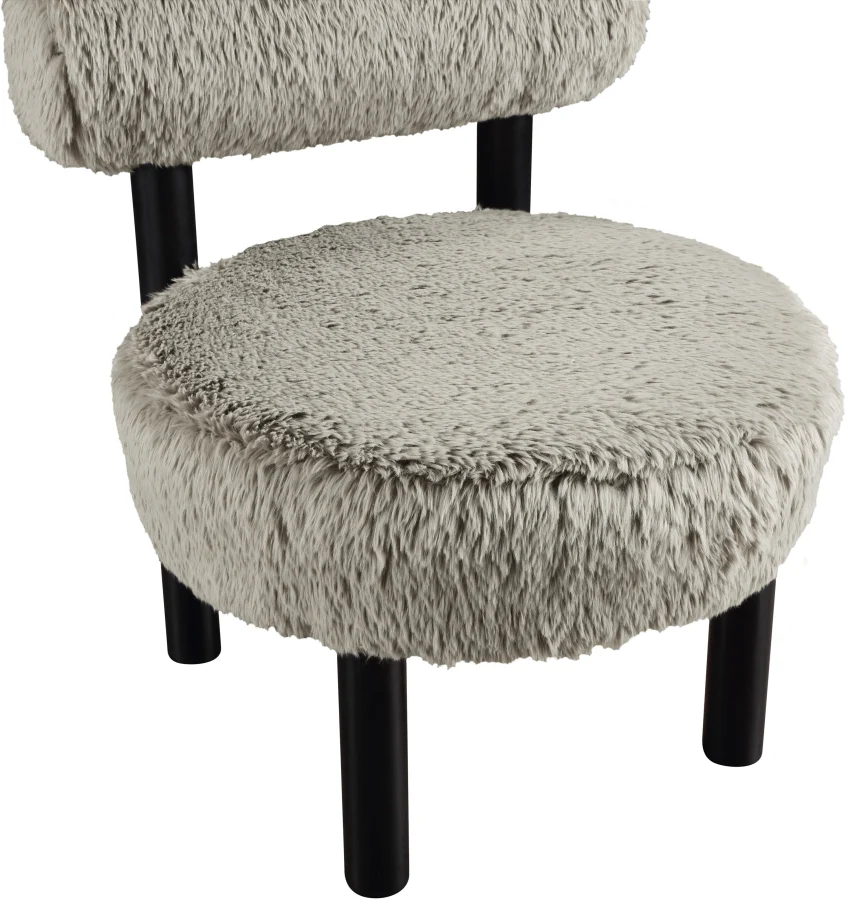 Ambre Vegan Shearling Fabric Upholstered Accent Chair - Image 35