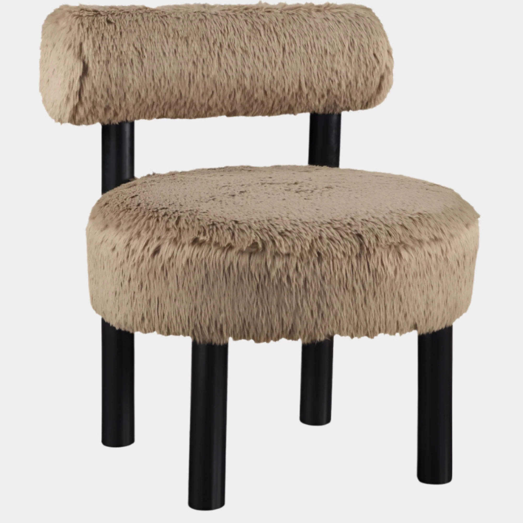 Ambre Vegan Shearling Fabric Upholstered Accent Chair - Image 38
