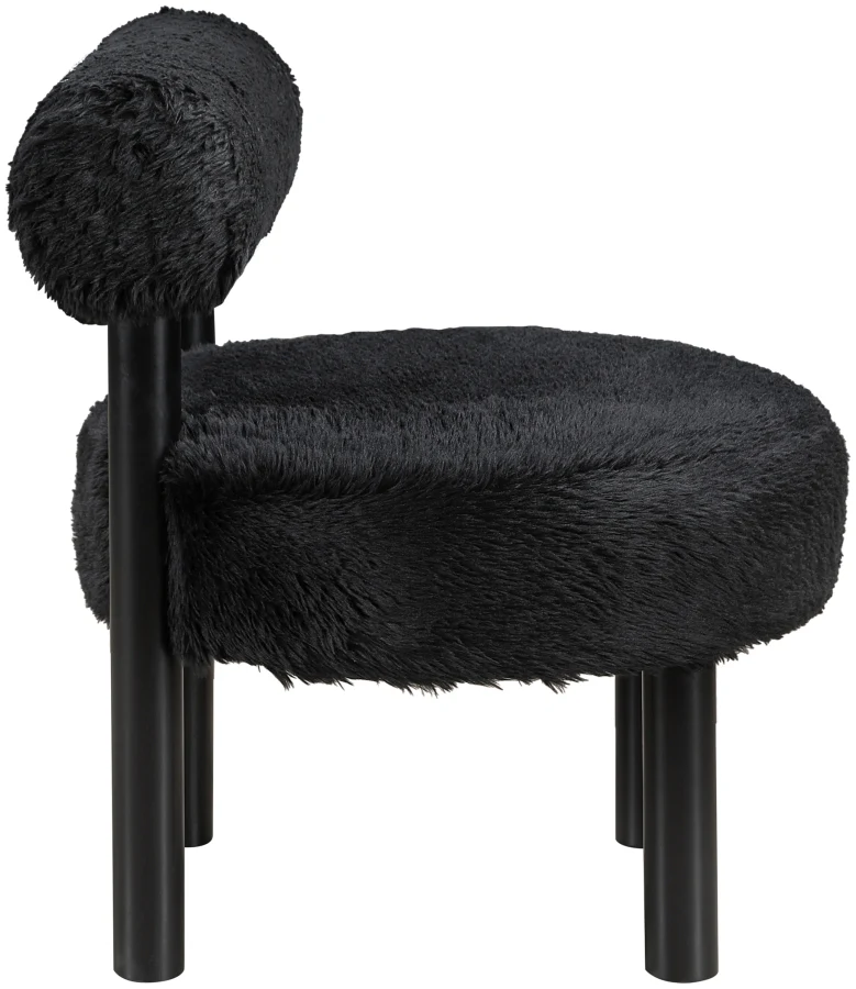 Ambre Vegan Shearling Fabric Upholstered Accent Chair - Image 4