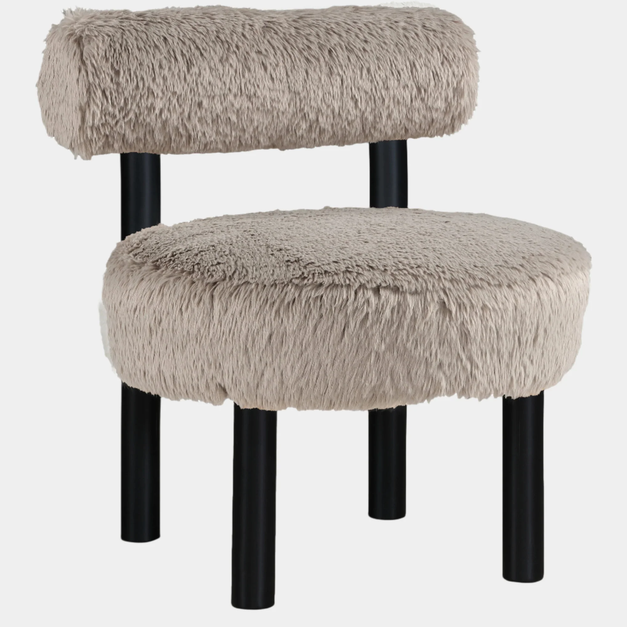 Ambre Vegan Shearling Fabric Upholstered Accent Chair - Image 47