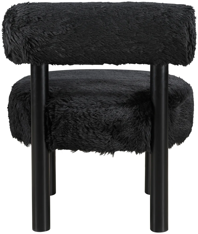Ambre Vegan Shearling Fabric Upholstered Accent Chair - Image 5