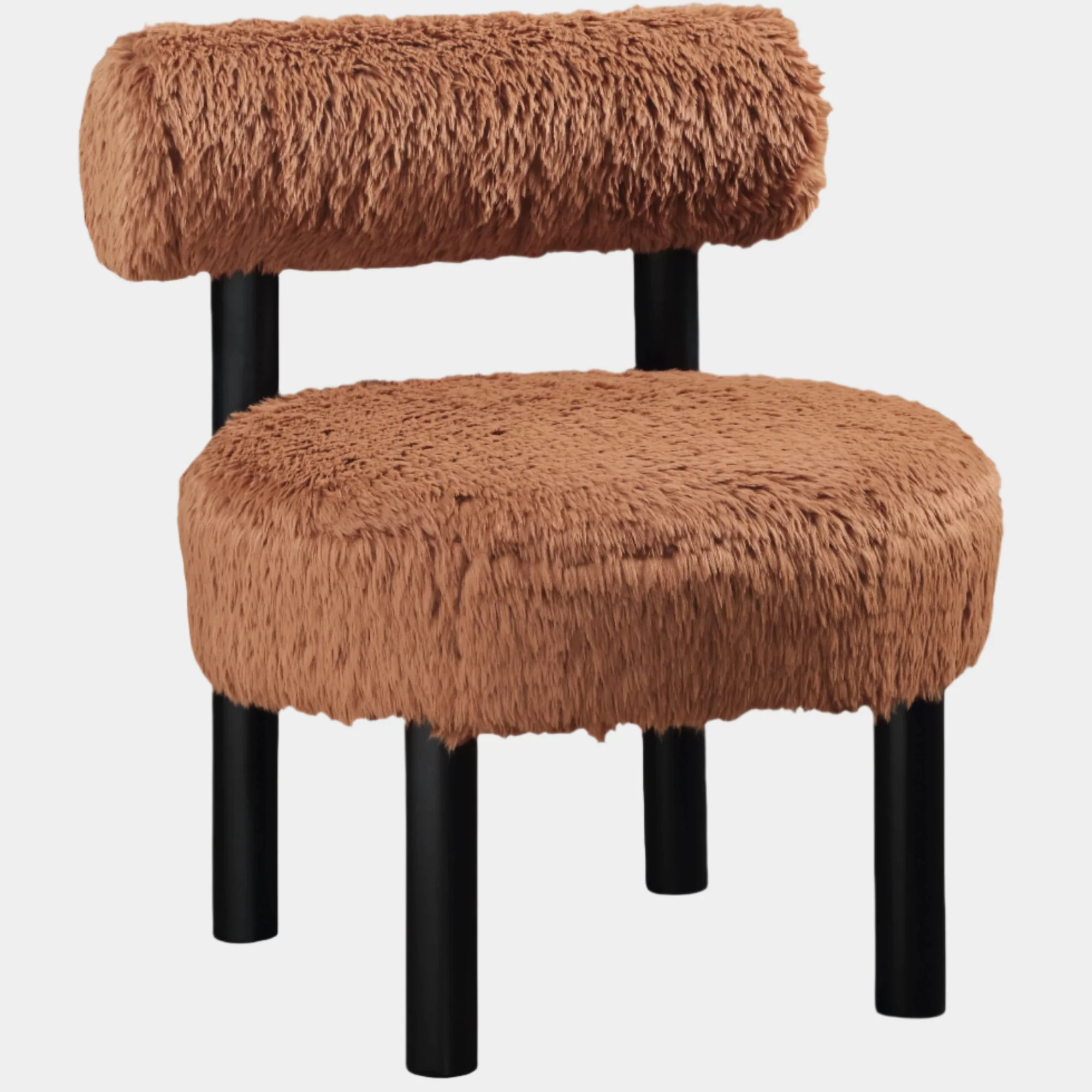 Ambre Vegan Shearling Fabric Upholstered Accent Chair - Image 52