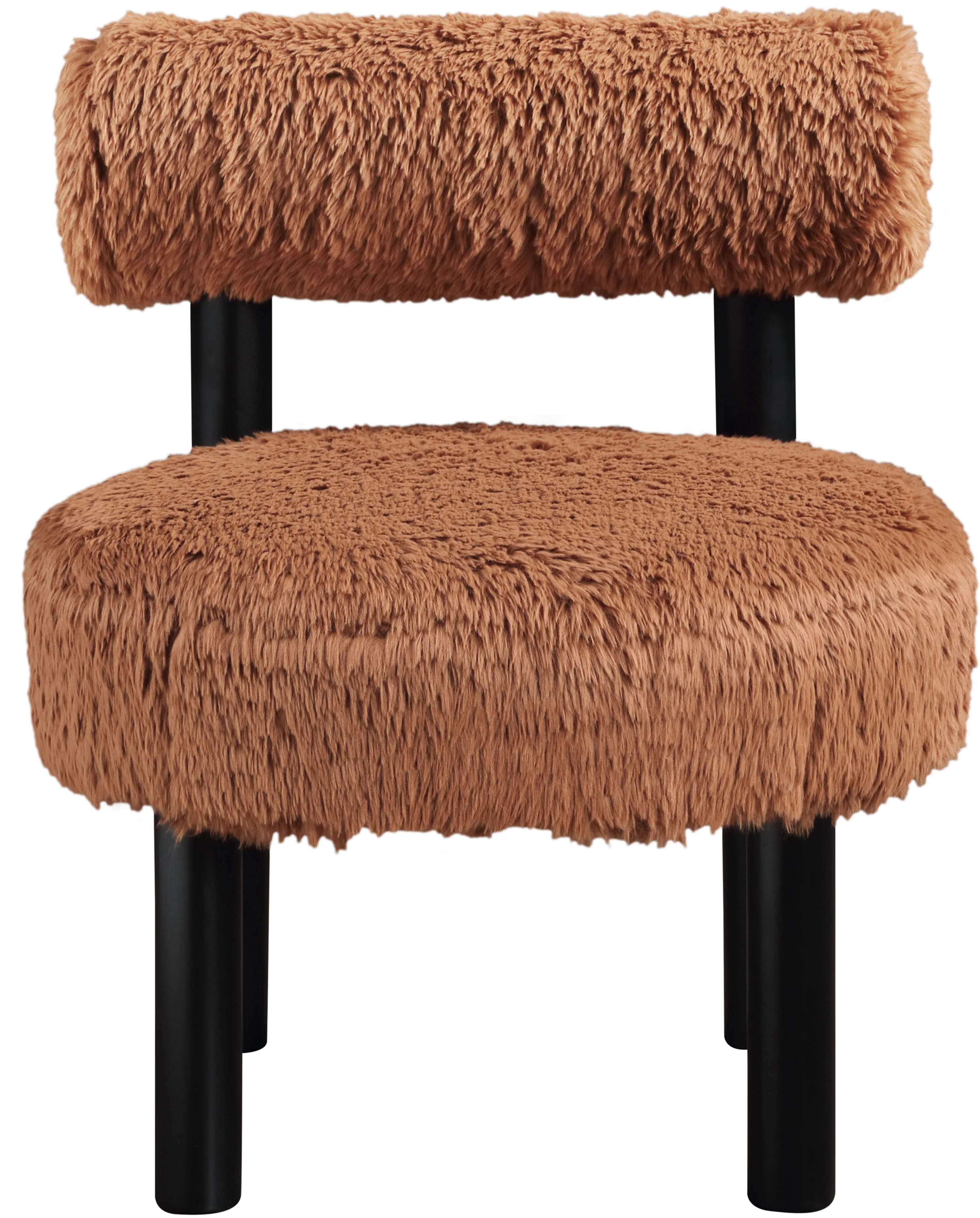 Ambre Vegan Shearling Fabric Upholstered Accent Chair - Image 54