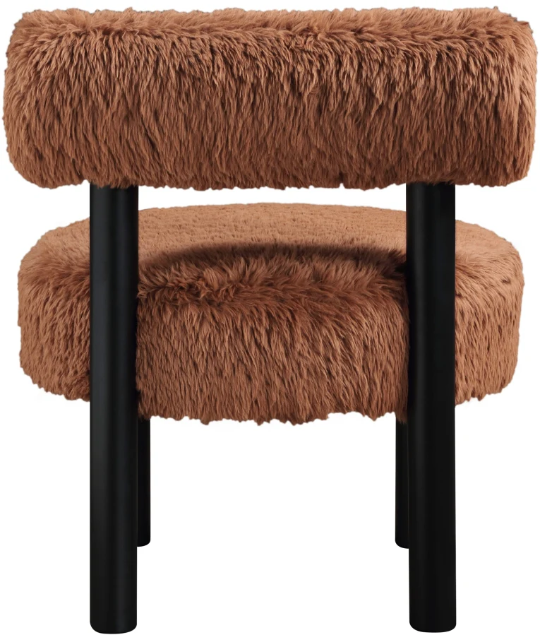 Ambre Vegan Shearling Fabric Upholstered Accent Chair - Image 56