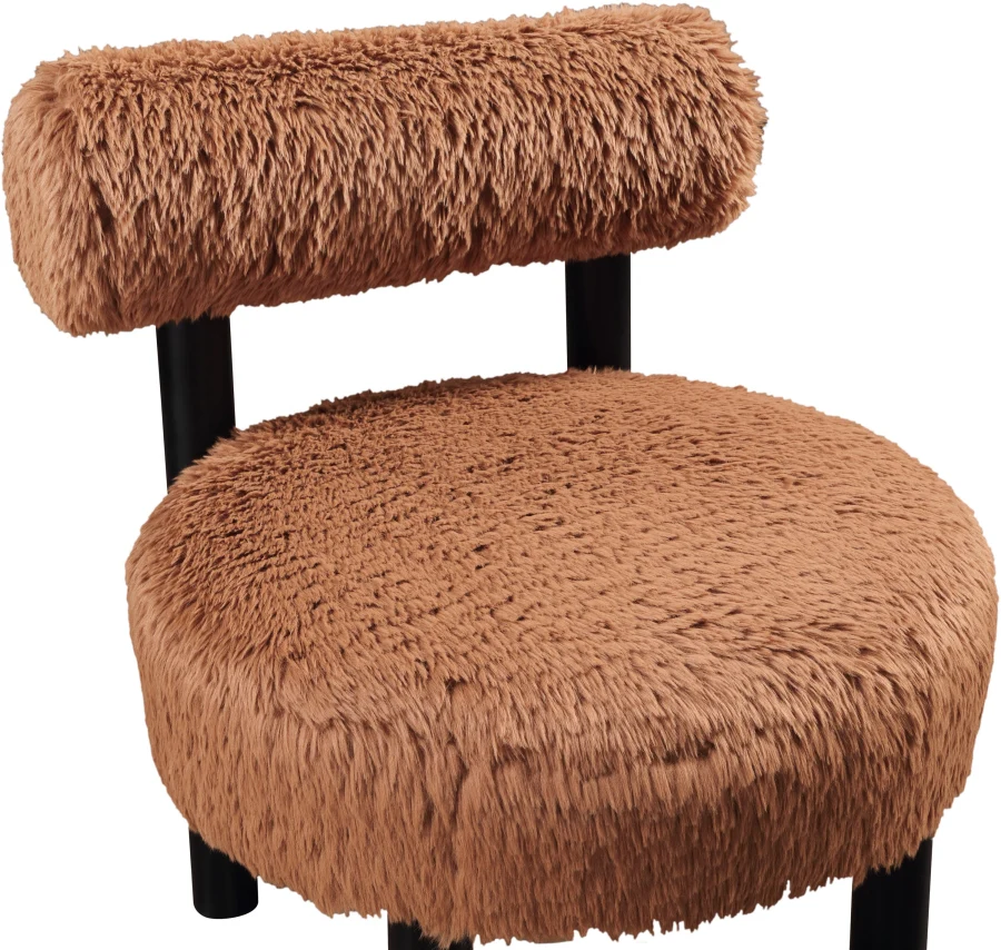 Ambre Vegan Shearling Fabric Upholstered Accent Chair - Image 57