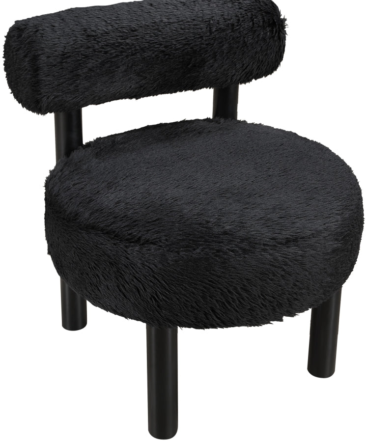 Ambre Vegan Shearling Fabric Upholstered Accent Chair - Image 7