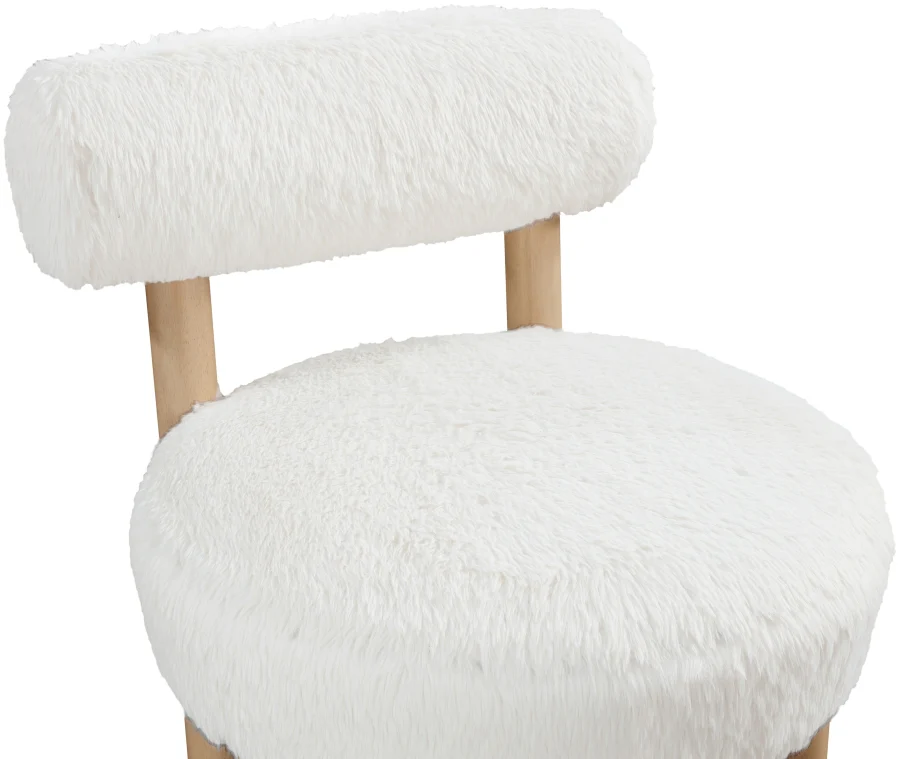 Ambre Vegan Shearling Fabric Upholstered Accent Chair - Image 16