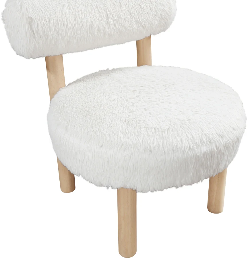 Ambre Vegan Shearling Fabric Upholstered Accent Chair - Image 17
