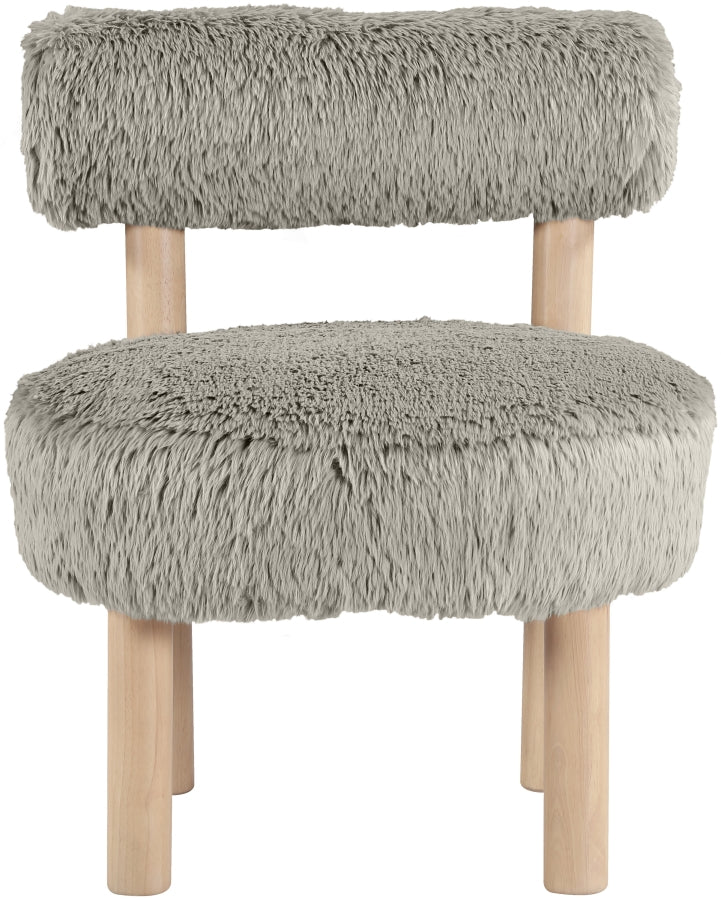 Ambre Vegan Shearling Fabric Upholstered Accent Chair - Image 22