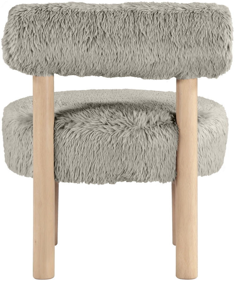 Ambre Vegan Shearling Fabric Upholstered Accent Chair - Image 24