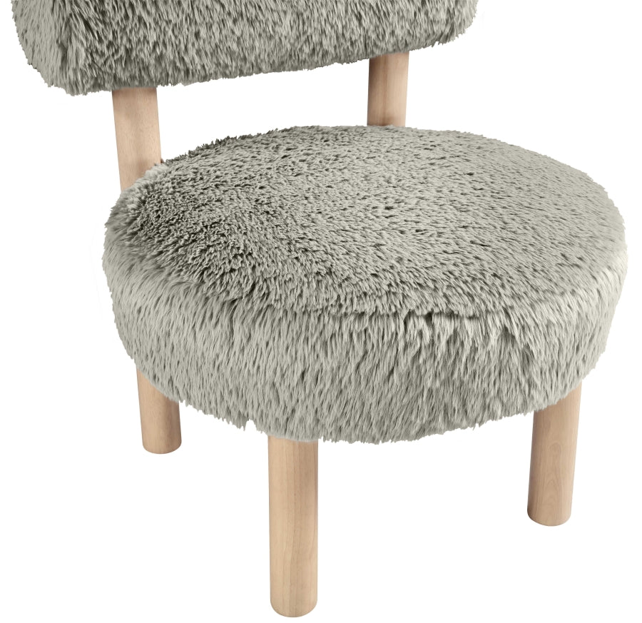 Ambre Vegan Shearling Fabric Upholstered Accent Chair - Image 25