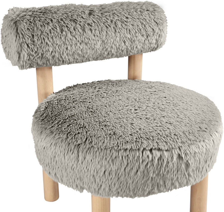 Ambre Vegan Shearling Fabric Upholstered Accent Chair - Image 26