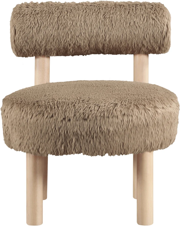 Ambre Vegan Shearling Fabric Upholstered Accent Chair - Image 31