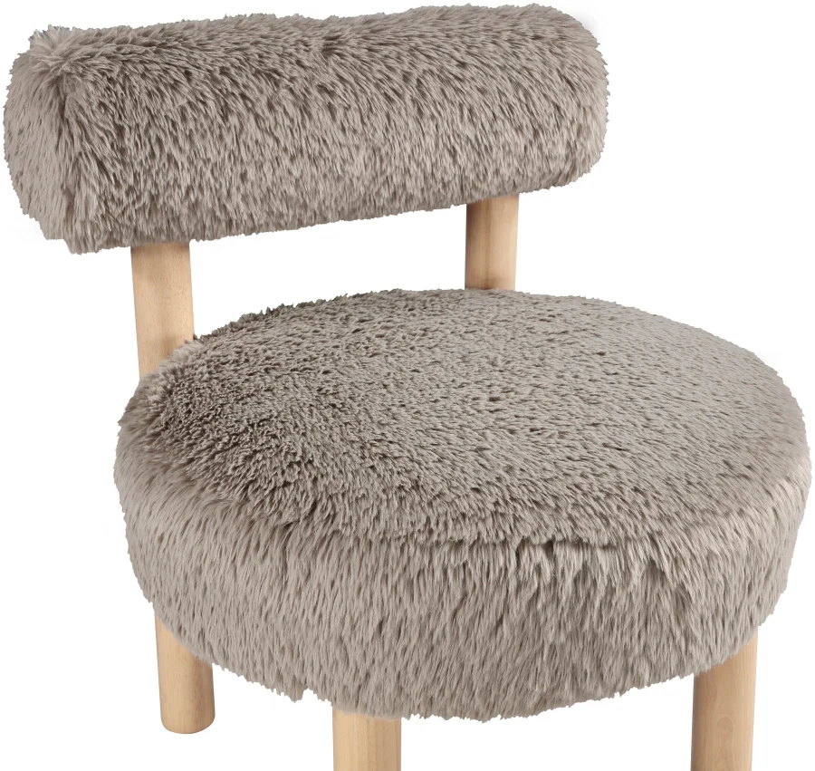 Ambre Vegan Shearling Fabric Upholstered Accent Chair - Image 43