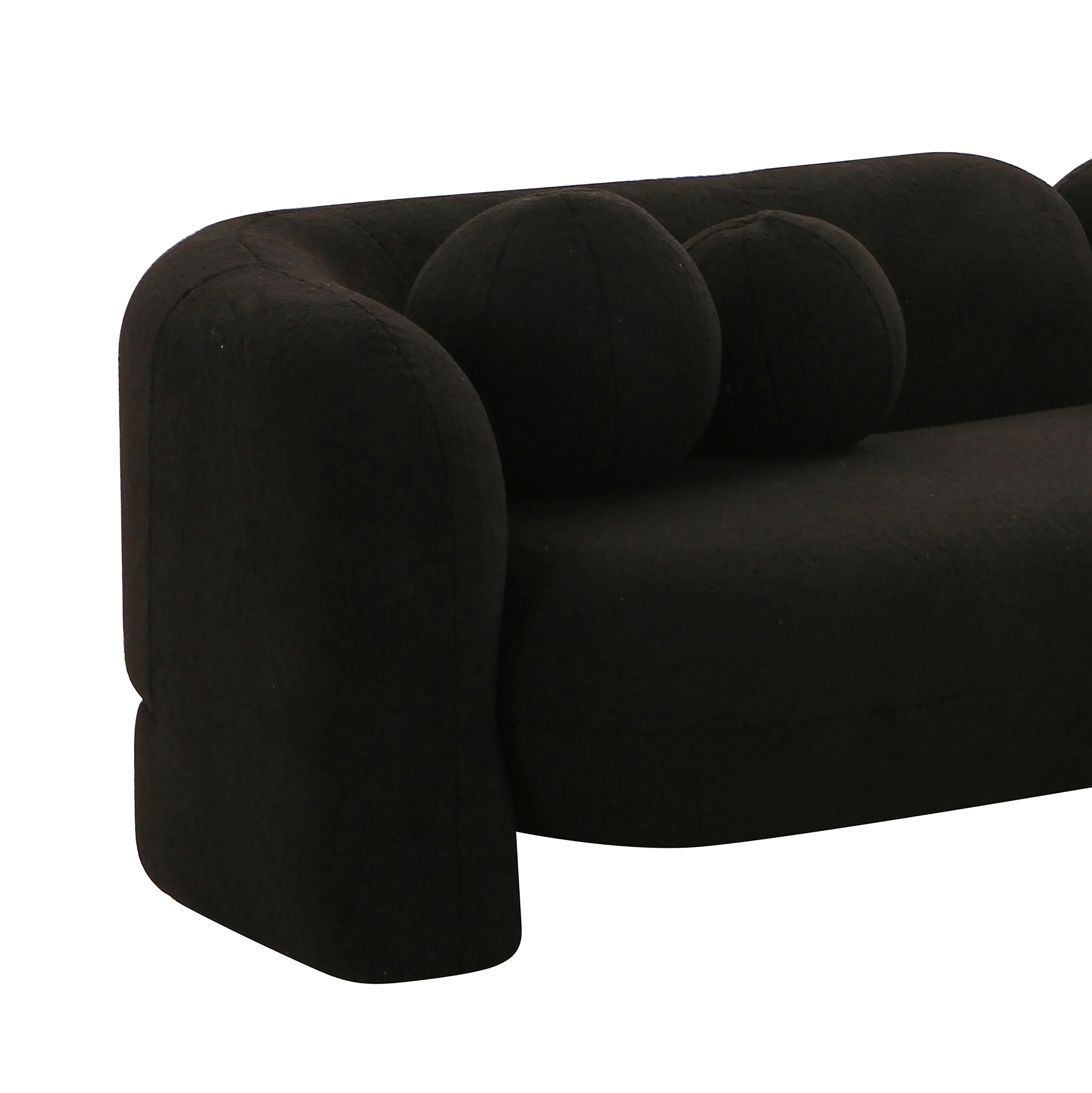 Amelie 91" Contract-Grade Faux Fur Sofa - Image 10