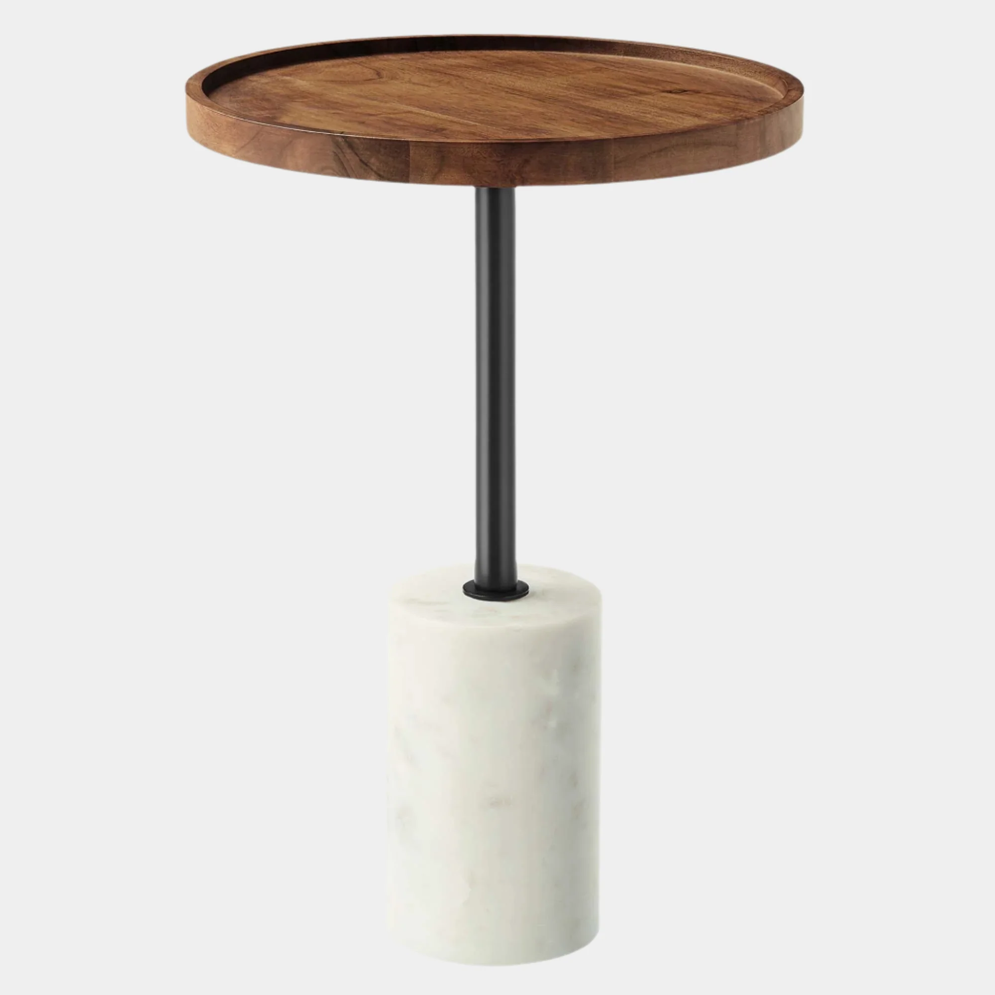 Amina Round Acacia Wood Side Table