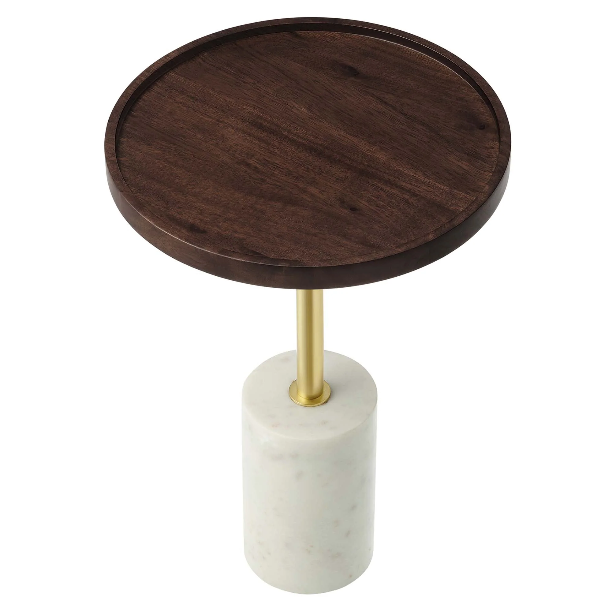 Amina Round Acacia Wood Side Table - Image 14